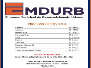 PROCESSO SELETIVO 2018